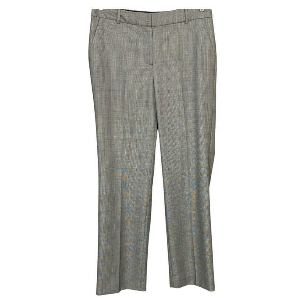 Talbots Mid-Rise Straight-Leg Pants Size 6 Black & White Speckled